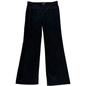 Vince VTG Corduroy Fonda Flare Pants Women’s 30 Black Low Rise Patch Pocket